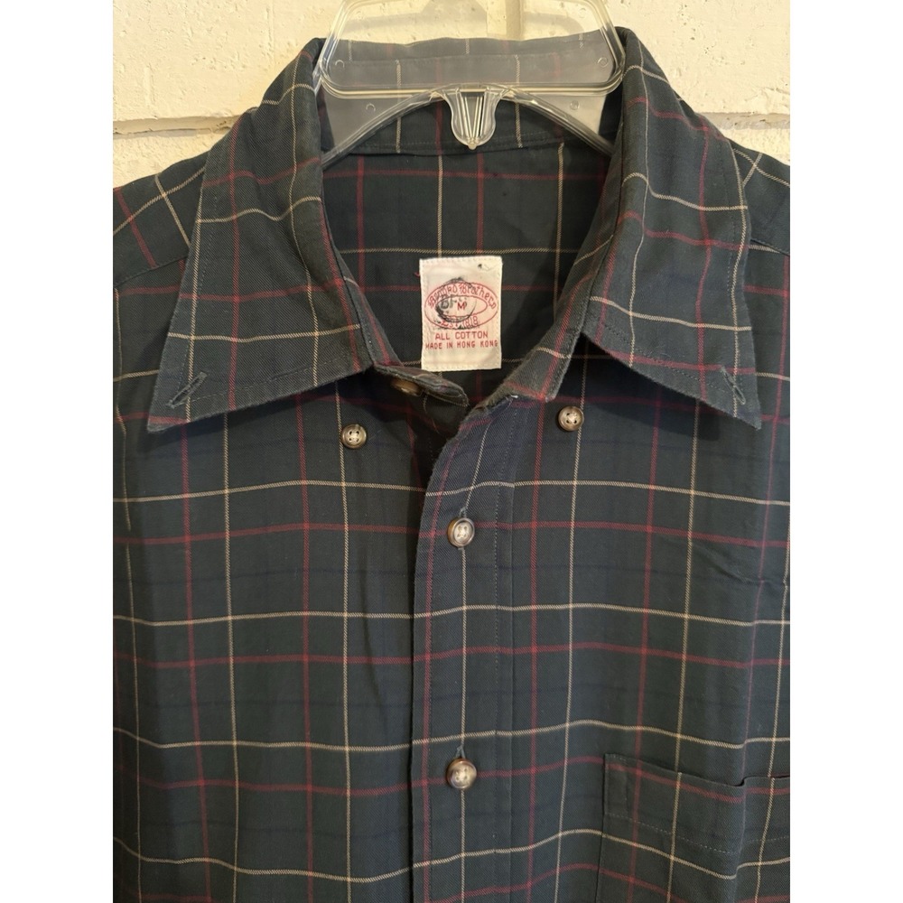 Brooks Brothers Dark Green Button Down Original Polo Shirt Men's M Long Sleeve